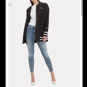 Mother “Stunner” ankle fray jeans in Whiplash